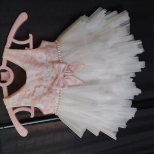 American Princess Tulle Pink & White Dress NWT